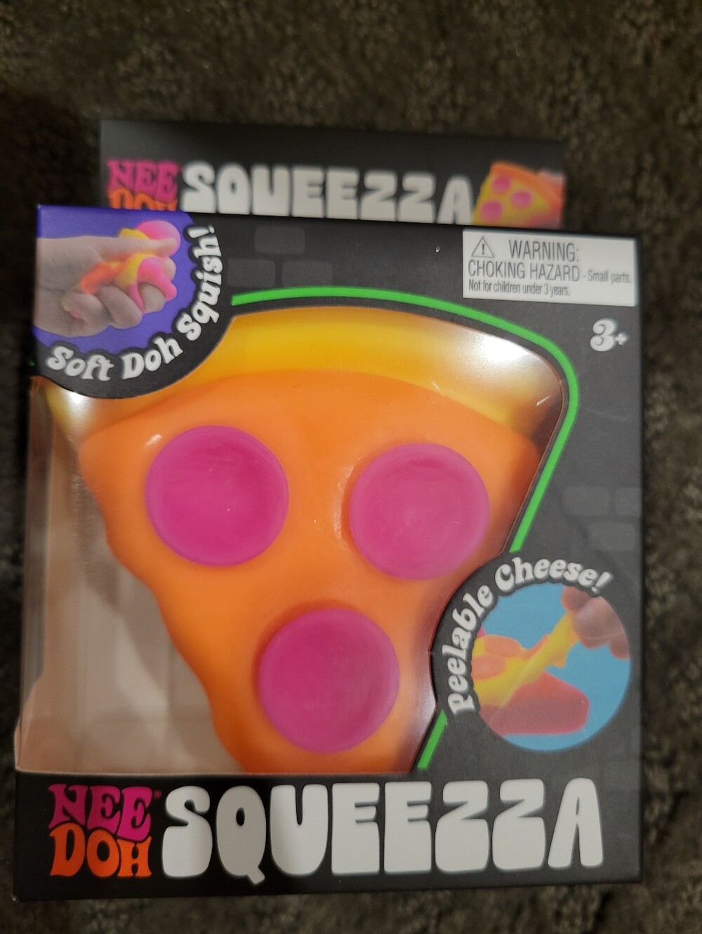 Needoh Squeezzza Pizza Soft Doh Squish Toy - Orange & Pink
